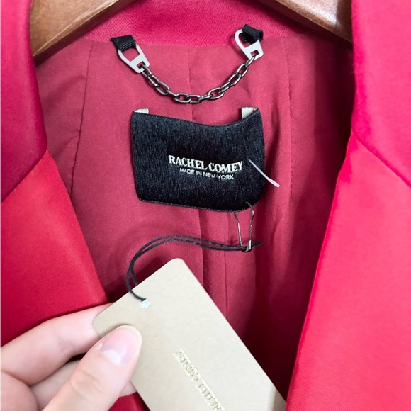 Rachel Comey crimson red pink short pin blazer wool sateen size 00 new - Picture 3 of 8